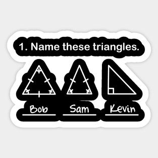 Name These Triangles Funny Math Geometry Question Sticker